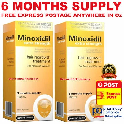 Minoxidil Extra Strength 5% 180ml Regaine Generic 6 month - For Men & Woman  - image 1 of 3