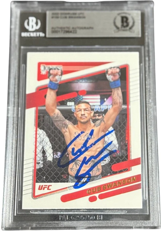 CUB SWANSON SIGNED 2022 DONRUSS UFC CARD #159 BECKETT BAS 2 - Image 1 of 1