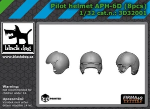 Black Dog 1/32 APH-6D Pilot Helmet (8pcs) - Picture 1 of 1