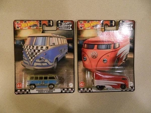 Hot Wheels Premium Boulevard Volkswagen Deluxe Station Wagon & Drag Bus - Picture 1 of 4