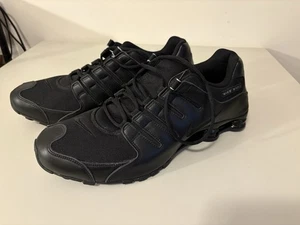 RARA Nike Id Shox NZ Triple Black scarpe da corsa palestra 616117-981 taglia 15 uomo - Foto 1 di 13