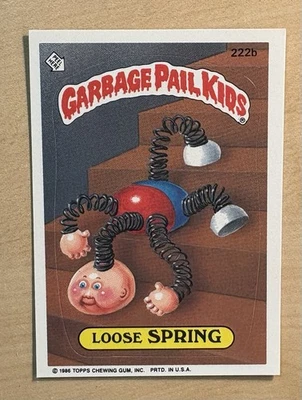 Garbage Pail Kids 1986 Topps Series 6 Card #222b, Loose Spring - Image 1 of 2