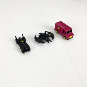 Set of 3 Vintage ERTL 1989 Batman & Joker Car Plane Van Toy Lot - Picture 1 of 3