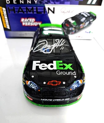 2006 Denny Hamlin #11 FedEx Ground/1st Win Raced Version Autographed - Image 1 of 4
