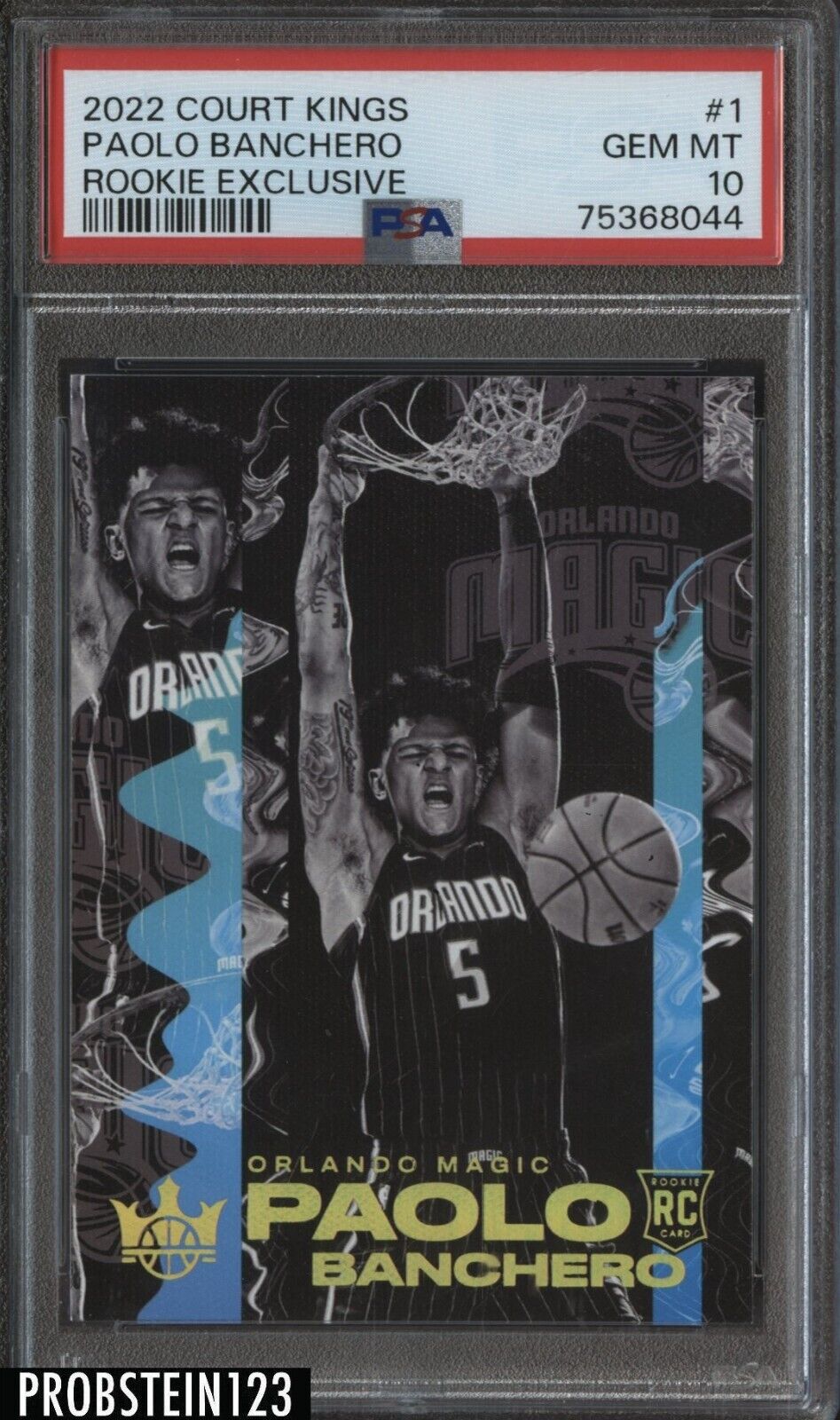 2022-23 Panini Court Kings Rookie Exclusive Paolo Banchero Magic RC PSA 10