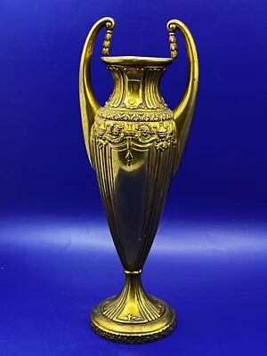 ART NOUVEAU JENNINGS BROS. JB 1937 VASO DE METAL FUNDIDO URNA REVESTIDO DE BRONZE - Imagem 1 de 4