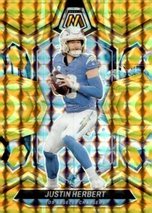 2024 Panini Mosaic - Justin Herbert #120 Reactive Yellow Mosaic Prizm - Bild 1 von 2