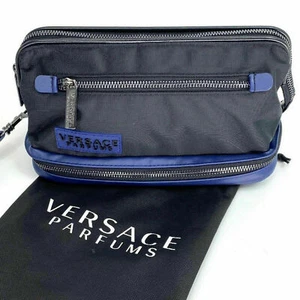 VERSACE Parfums Black Pouch Dopp Kit Case Reise Kulturbeutel Kosmetik Make-up Tasche - Bild 1 von 2