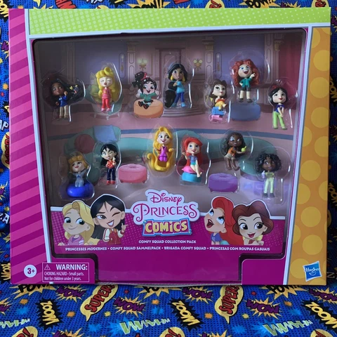 Disney Princess Comics Minis Comfy Squad Collection Pack, 12 Dolls Collectable Cover