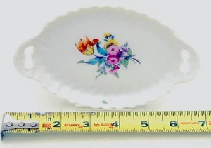 Nymphenburg Hand Painted Porcelain ReslishTray with Floral Bouquet Motif - Picture 1 of 8