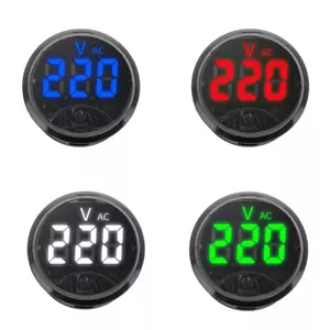 Dc7-120V 265V Auto-Voltmeter Led-Digitalanzeige Runder Zweidraht- A K - Bild 1 von 22