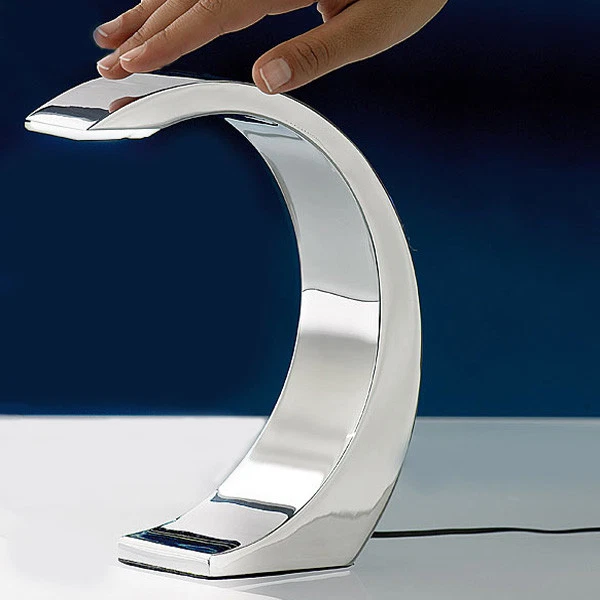 3 Watt-LED Design-Tischlampe "Silver Moon" mit Sensorschalter | Nachttischlampe - Bild 1 von 1