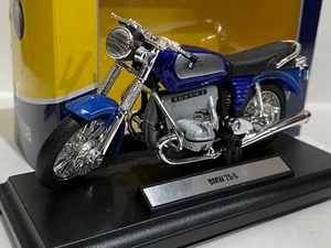 1:18 BMW 75-5 Welly Legendary bikes Diecast Motocicleta - Imagen 1 de 6