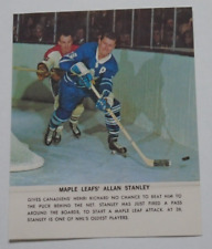 Toronto Star 1964- 65 Allan Stanley Maple Leafs   Hockey Stars in Action lot 1A