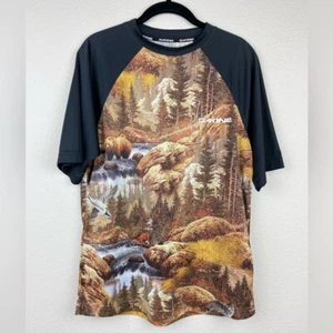 DAKINE Men's Small Dropout Short Sleeve Bike Jersey Realtree Camo Mountain Scene - Picture 1 of 13