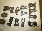 14 Unique Vintage Lead & Steel Battery Clamps Rare Hard to Find original Equip.