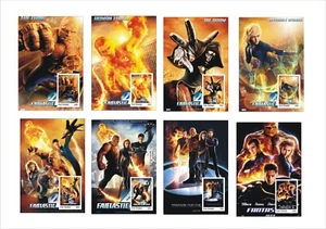2022  MARVEL  Fantastic Four 2005 8 SOUVENIR SHEETS  movie mnh - Picture 1 of 1