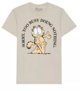 Men’s XXL Garfield Busy Going Nothing Graphic Tee NWT - Picture 1 of 1