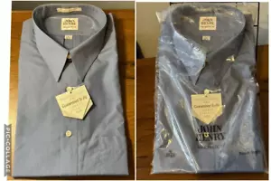 JOHN HENRY French Poplin-Square Bottom-Athletic Fit LS DRESS SHIRT 16 32/33-NWT - Picture 1 of 10