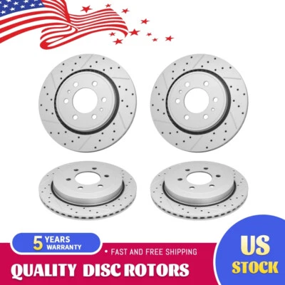 4PCS Front Rear Brake Rotors for 2007-2017 Ford Expedition Lincoln Navigator - Image 1 of 4