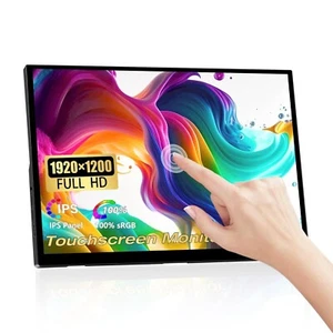 Touchscreen Monitor 14 Zoll 1920x1080 Portable Monitor Mini HDMI Typ-C VESA - Bild 1 von 8