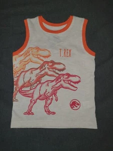 Jurassic World Tank Top Boys 4T T-Rex Dinosaur Graphic Sleeveless Youth - Picture 1 of 4
