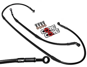 HONDA CR500R 1992-2001 CORE MOTO ACERO TRENZADO KIT DE LÍNEA DE FRENO DELANTERO Y TRASERO - Imagen 1 de 1