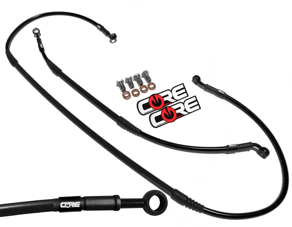 HONDA CR500R 1992-2001 CORE MOTO STEEL BRAIDED FRONT AND REAR BRAKE LINE KIT - Image 1 of 1