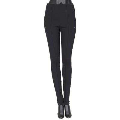 BALENCIAGA 795$ Pants Leggings - Zip Pockets, Black Stretch - Image 1 of 4