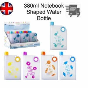 Botella de agua portátil BPAFree a prueba de fugas deportes gimnasio viaje notebook forma 380 ml - Imagen 1 de 12