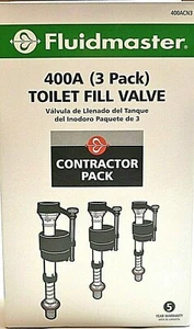New Fluid Master 400ACN3 Toilet Fill Valve Kit Contractor Pack (3)  - Picture 1 of 3