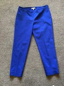 Chaus New York Women's Side Zip Straight Leg Stretch dress pants royal blue 12 - Picture 1 of 3