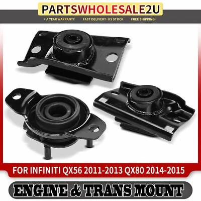 Montaje de motor y transmisión 3 piezas para INFINITI QX56 11-13 QX80 14-15 RWD Foto 1 de 4