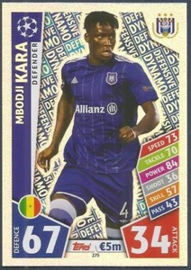 TOPPS MATCH ATTAX CHAMPIONS LEAGUE 2017-18- #275-ANDERLECHT-MBODJI KARA - Picture 1 of 1