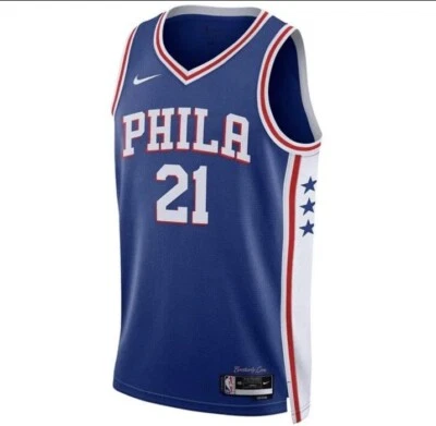 Nike Philadelphia 76ers Joel Embiid Icon Men’s Large Swingman Jersey DN2018-401 - Image 1 of 4