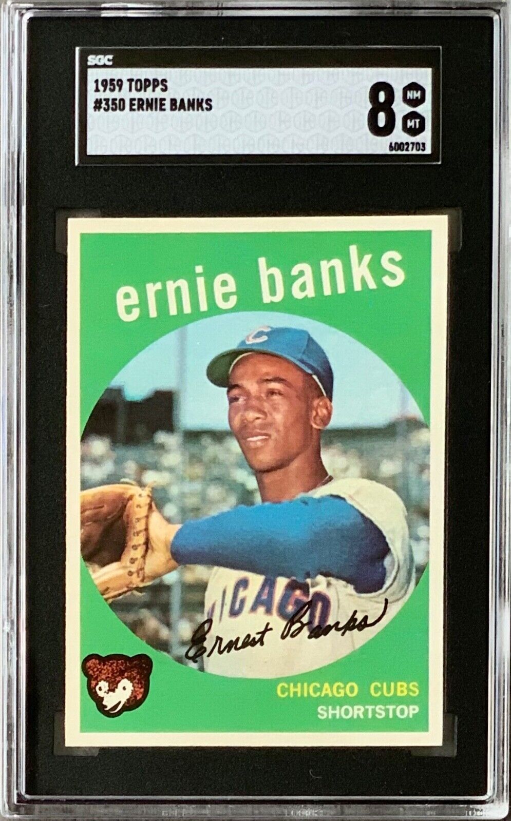 1959 TOPPS ERNIE BANKS #350 NM-MT SGC 8  WELL CENTERED +FREE SHIPPING!