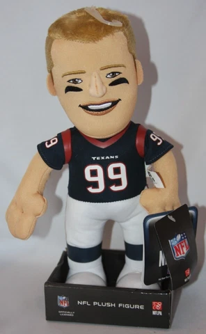 NFL Official Licensed JJ WATT 10” Player Plush Houston Texas # 99 NFLPA in Box Cover