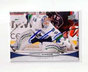 CORY SCHNEIDER autographed SIGNED '11/12 VANCOUVER CANUCKS "Upper Deck" card - Picture 1 of 1