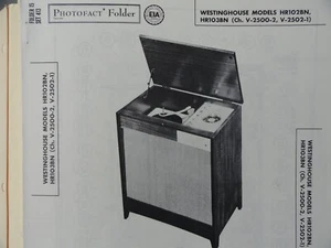 Original Sams Photofact Manual WESTINGHOUSE HR102BN, HR102BN, HR103BN (413) - Picture 1 of 1