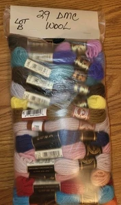 Lot Of 29 Skeins of DMC Needlepoint Tapestry Wool Yarn Colors Shown Lot B - Picture 1 of 7