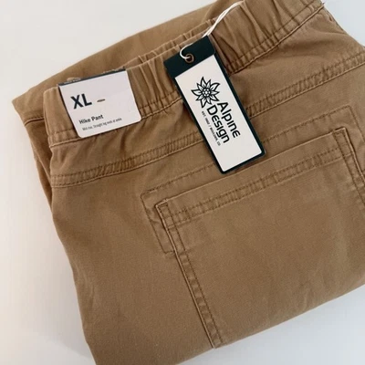 Pantalones de senderismo Alpine Design para mujer XL beige Sahara arena tiro medio pierna recta Foto 1 de 4