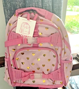 School Pottery barn Barbie BACKPACK bag girl princess pink travel heart gold z - Picture 1 of 13