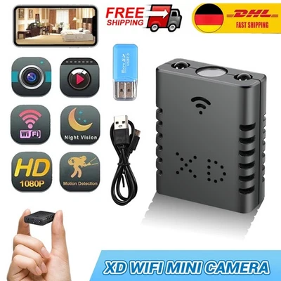 Mini Kamera IP 1080P HD Camera Überwachungskamera Aussen Indoor Nachtsicht Cam / - Bild 1 von 4