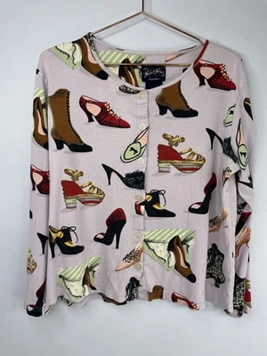 NICK & NORA Zapatos Vintage Lavanda 100% Algodón Tejido Pijama Camisa Solo Talla Mediana Foto 1 de 4