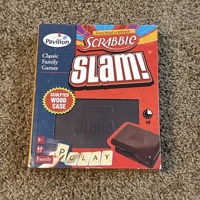 Scrabble Slam! Pavilion Classic Card Game with Sculpted Wood Case – Family Fun - Image 1 of 2