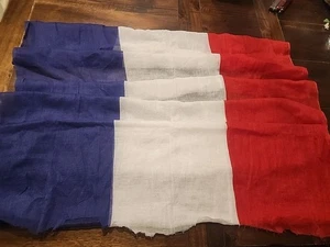 Banderín antiguo rojo blanco azul 36" x 80" ¿Era de la Guerra Civil? Banner de gasa de lino 1800 - Imagen 1 de 5