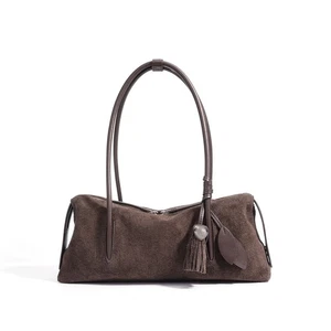 Bolso de hombro de cuero gamuza de lujo - Bolso de mano axila de diseñador para mujer | Otoño/Invierno - Imagen 1 de 10