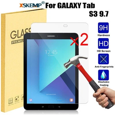 2Pcs For Samsung GALAXY Tab S3 9.7 Screen Protector Tempered Glass Cover Guard - Image 1 of 4