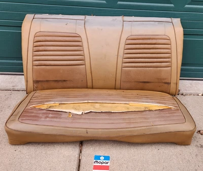 Dodge Charger Plymouth Road Runner Satellite GTX 1971 72 73 74 asiento trasero marrón Foto 1 de 4