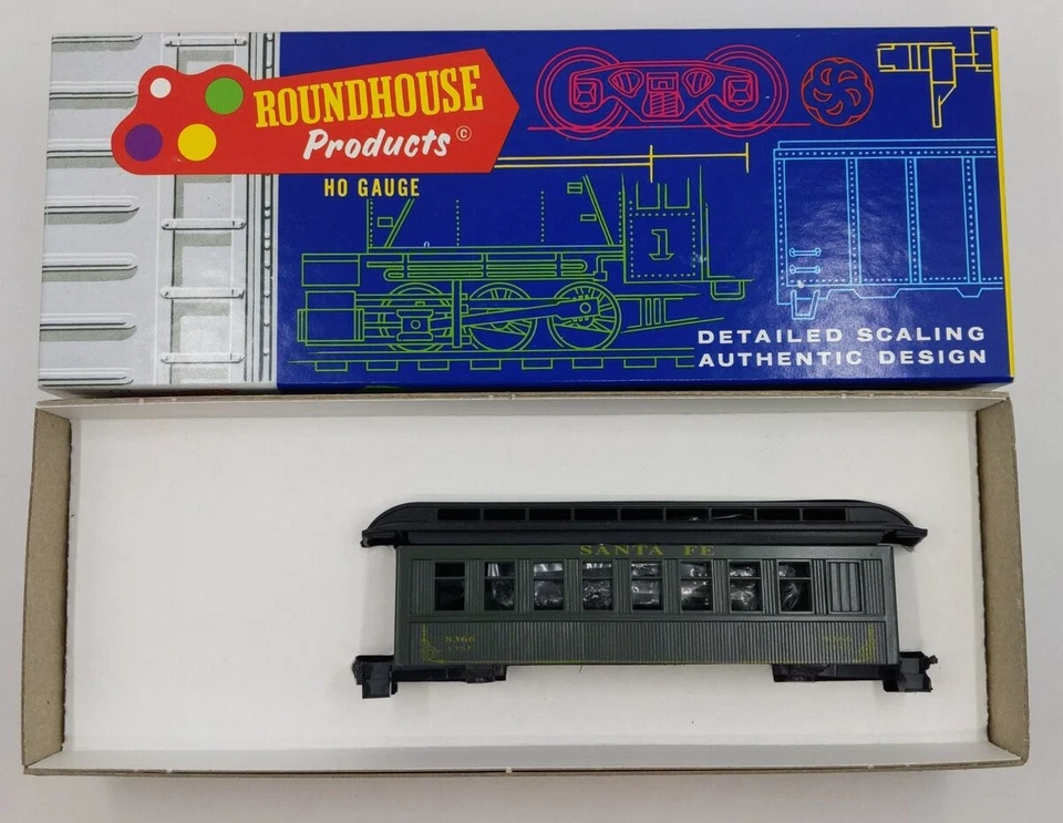 Roundhouse 3753 Santa Fe 34 pies Overton Coach Car kit de colección Foto 1 de 1
